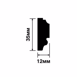 Молдинг из полистирола под покраску Hiwood D35V1 2000×35×12