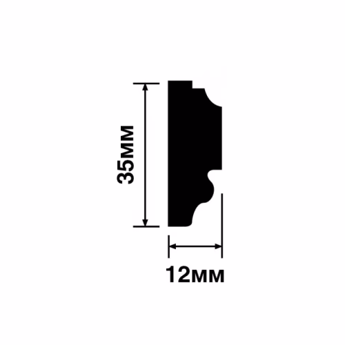 Молдинг из полистирола под покраску Hiwood D35V1 2000×35×12