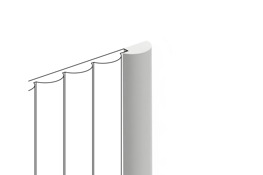 Финишный молдинг под покраску Hiwood LF135B NP 2700×22,5×12