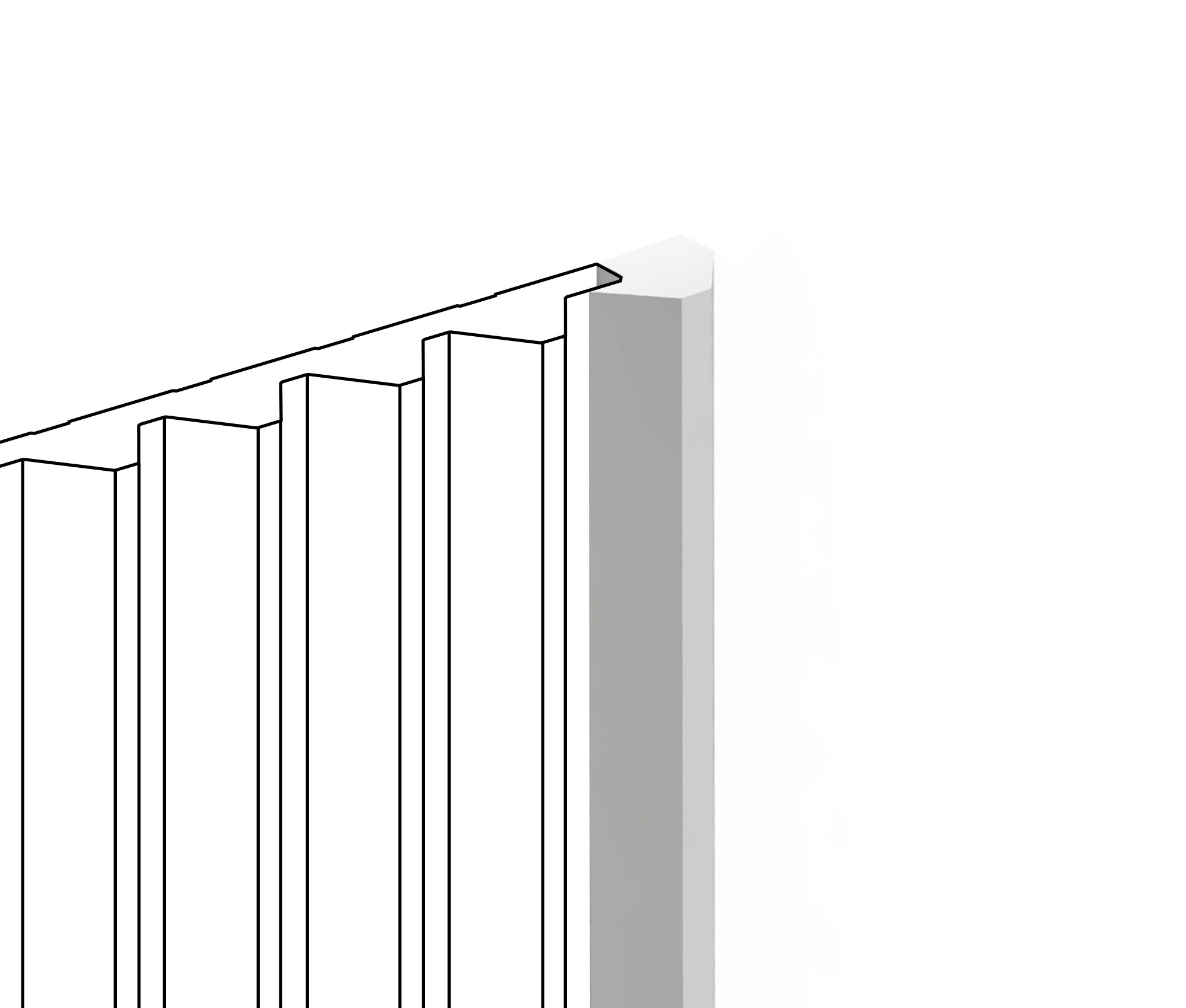 Финишный молдинг под покраску Hiwood LF136B NP 2700×15,7×12