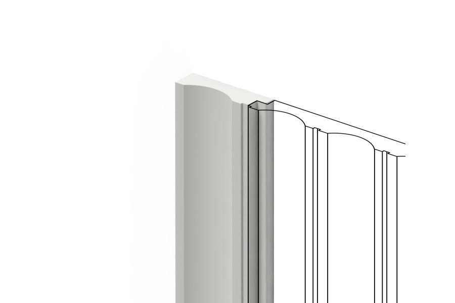 Финишный молдинг под покраску Hiwood LF138A NP 2700×43,3×12