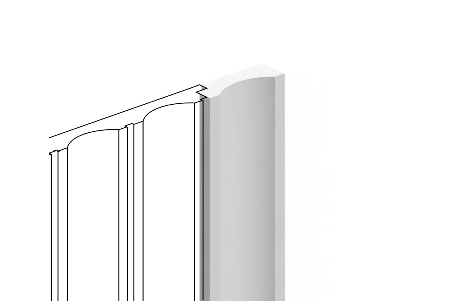 Финишный молдинг под покраску Hiwood LF138B NP 2700×35,5×12