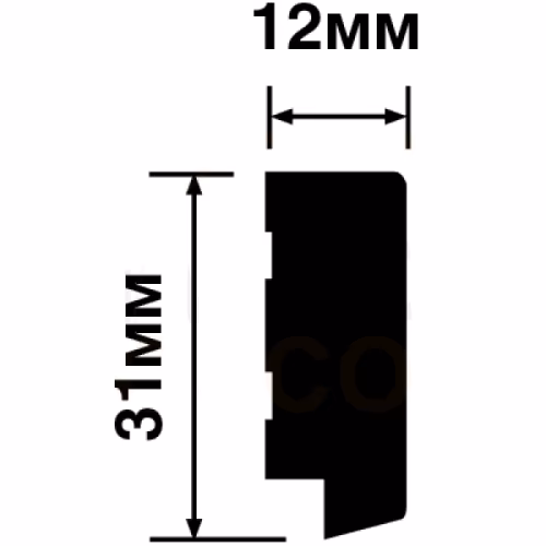 Финишный молдинг Hiwood LF124B BR416 2700×31×12