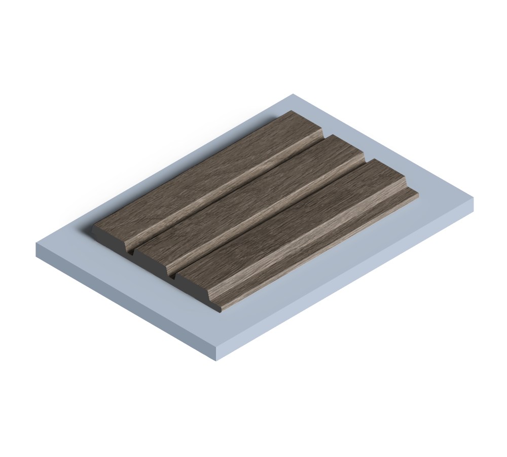 Стеновая панель из полистирола Hiwood LV124 BR490 2700×120×12