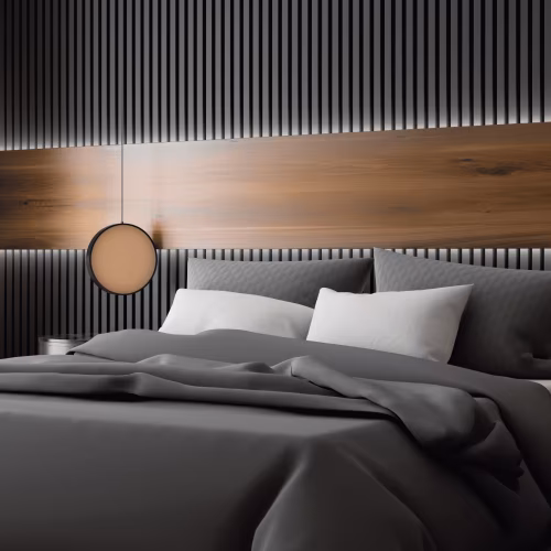 Стеновая панель из полистирола Hiwood LV124 BK 2700×120×12