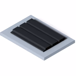 Стеновая панель из полистирола Hiwood LV124 BK 2700×120×12