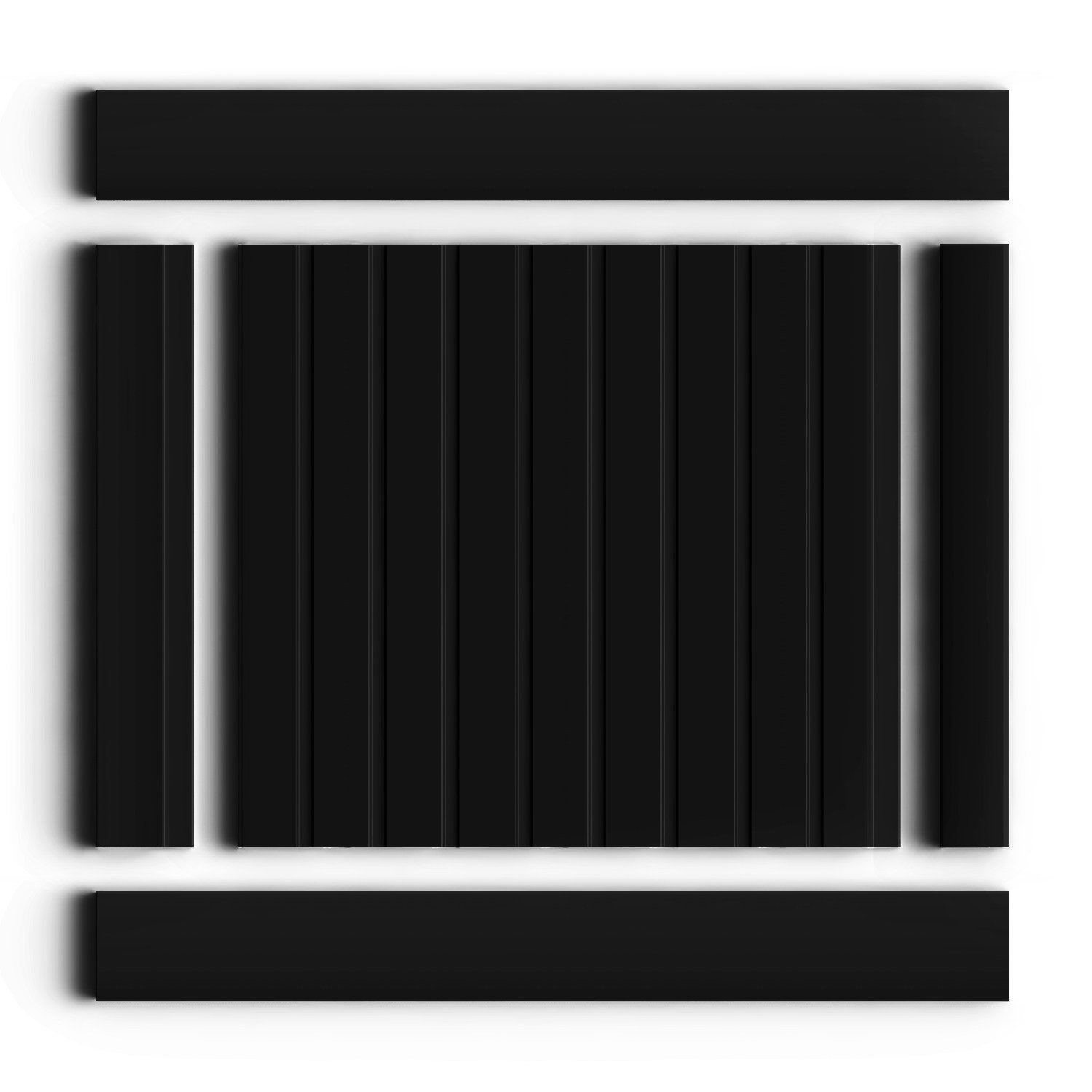 Стеновая панель из полистирола Hiwood LV124 BK 2700×120×12