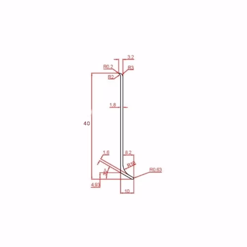 Плинтус алюминиевый Modern Decor L-образный серебро 2950×40×10
