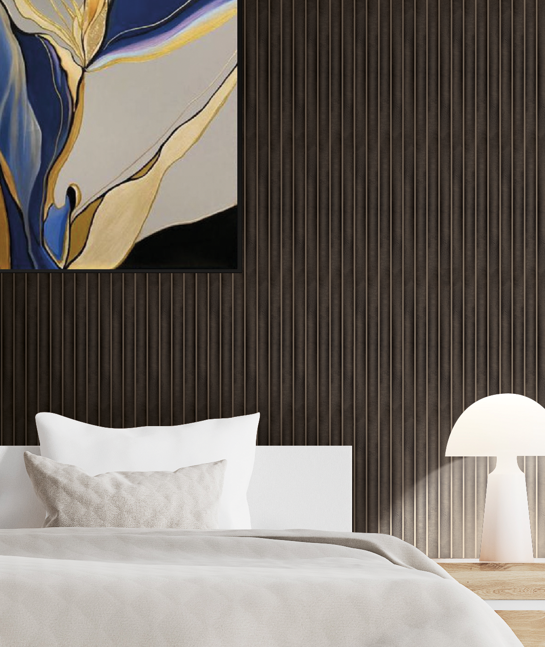 Стеновая панель из полистирола Hiwood LV139 BR405 2700×120×12 фото в интерьере