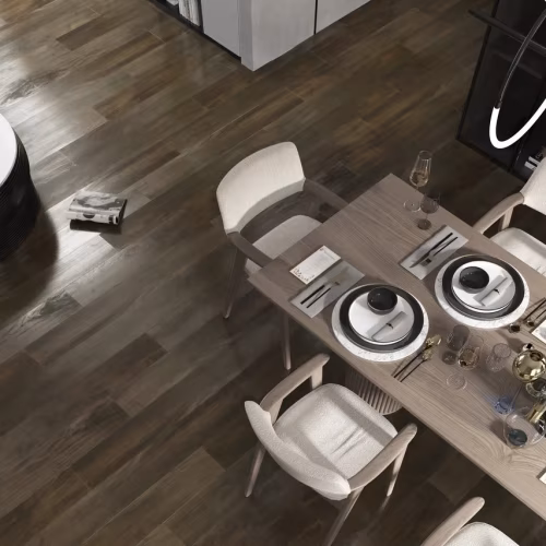Кварцвиниловый SPC ламинат Fargo Comfort Орех Маньчжурский 2022−2 1220×150×4