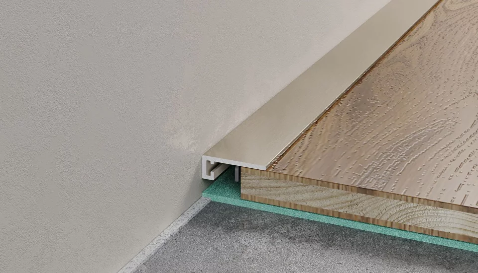 Микроплинтус алюминиевый Laconistiq Micro 15 Classic Светлое золото 15-15-245 2450×15×5