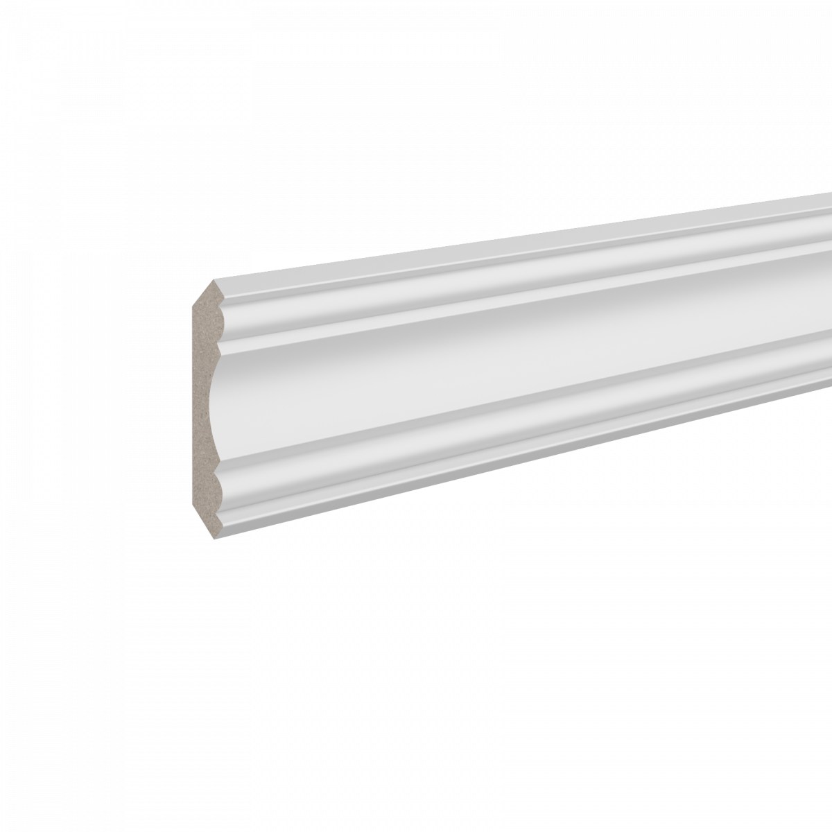 Потолочный плинтус ЛДФ под покраску Ultrawood CR 0015 2440×48×48