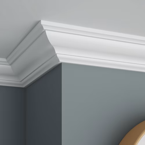 Потолочный плинтус ЛДФ под покраску Ultrawood CR 0019 2440×42×42