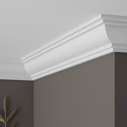 Потолочный плинтус ЛДФ под покраску Ultrawood CR 0021 2440×46×46