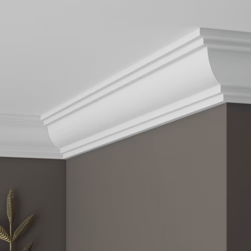 Потолочный плинтус ЛДФ под покраску Ultrawood CR 0021 2440×46×46