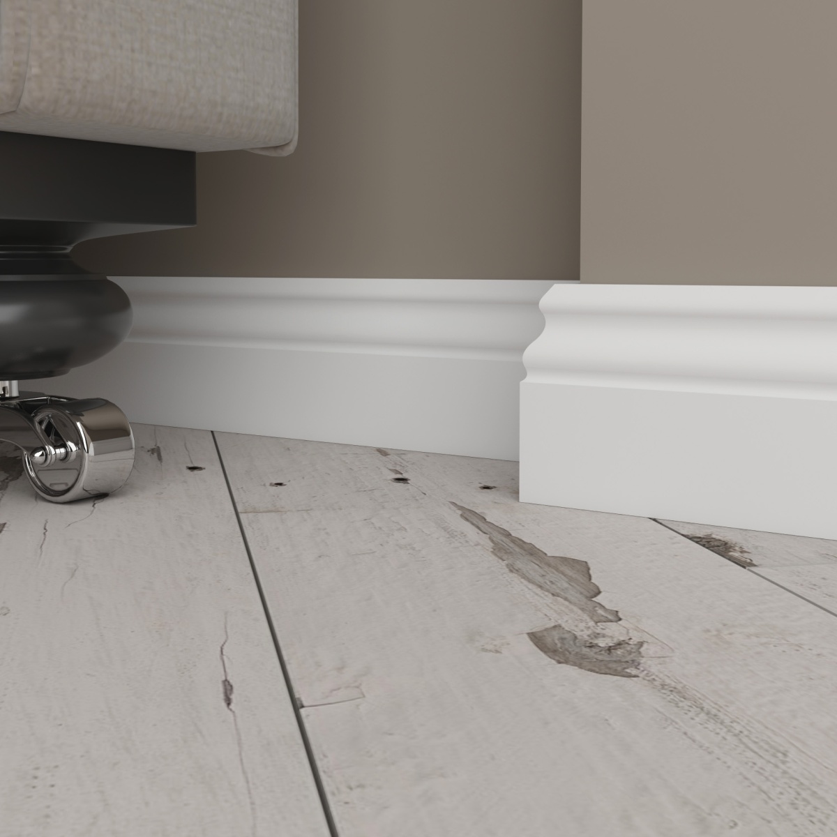 Плинтус под покраску Ultrawood Base 021 2440×60×12 фото в интерьере