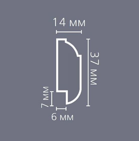 Финишный молдинг ЛДФ под покраску Ultrawood Trim 004 i 2000×37×14