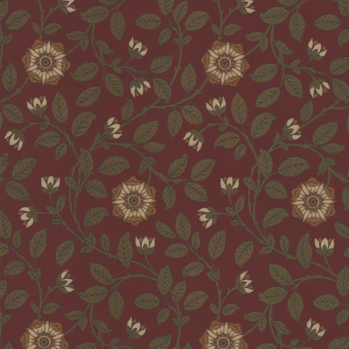 Обои Little Greene London Wallpapers IV Richmond Green - Revival Red 0251RGREVIR