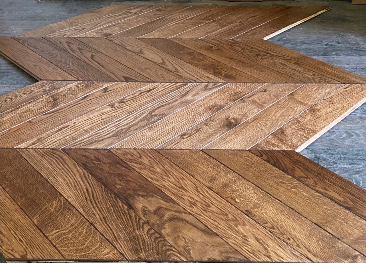 Инженерная доска Eparket Дуб Nut рустик лак французская елка 510×90×15