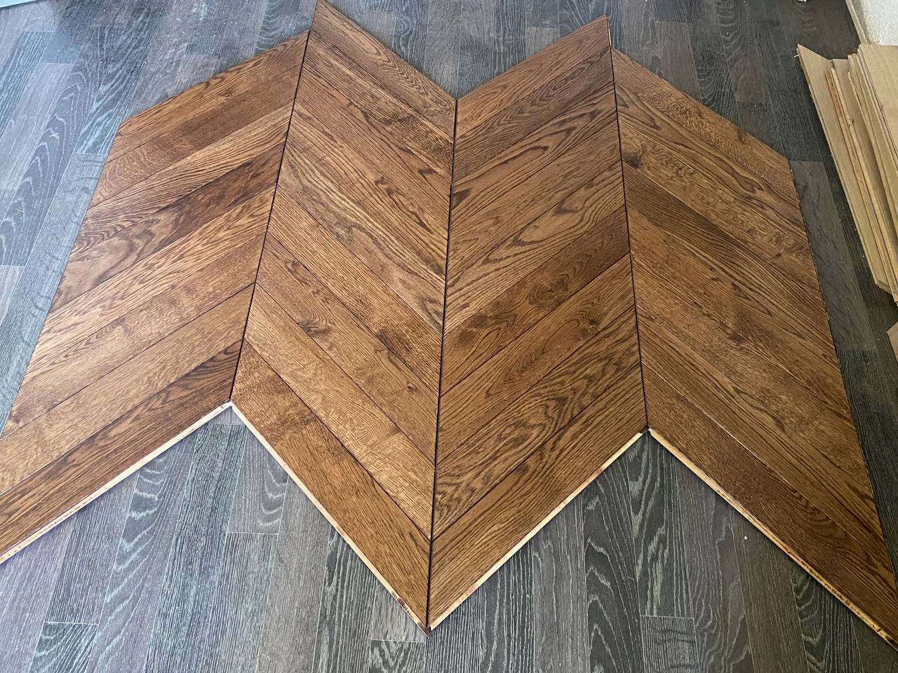 Инженерная доска Eparket Дуб Nut рустик лак французская елка 510×90×15