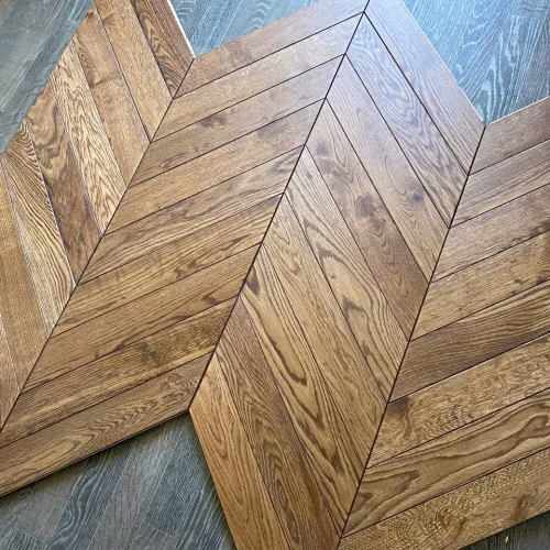Инженерная доска Епаркет Дуб Орех рустик лак французская елка 640×120×15