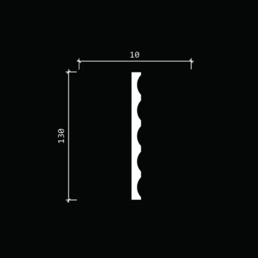 Стеновая панель из полистирола под покраску Decor-Dizayn Грани DD902 2000×130×10