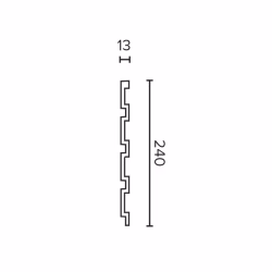 Стеновая панель из полистирола под покраску Decor-Dizayn Грани DD914 2000×240×13