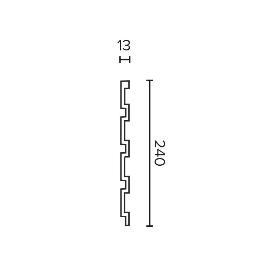 Стеновая панель из полистирола под покраску Decor-Dizayn Грани DD914 3000×240×13