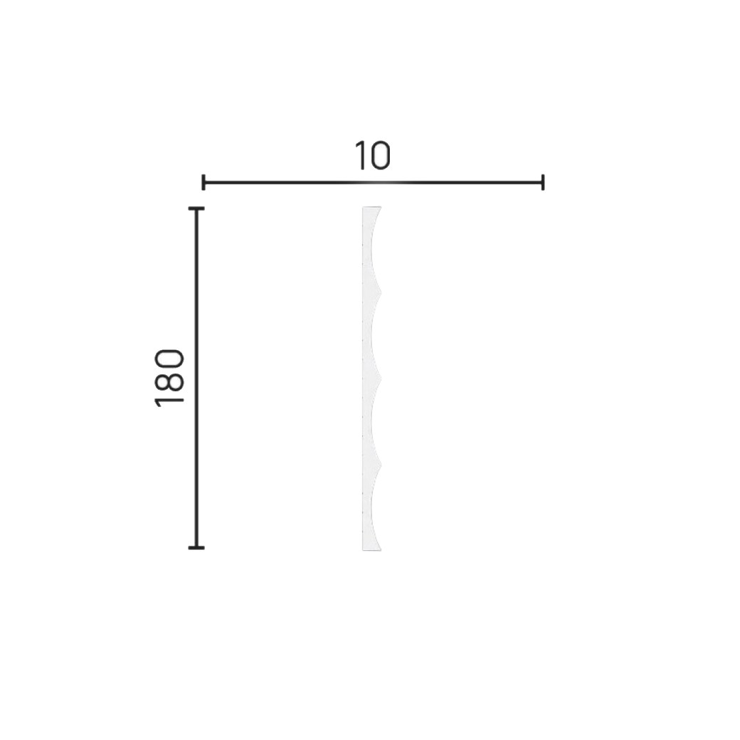 Стеновая панель из полистирола под покраску Decor-Dizayn Грани DD917 2000×180×10