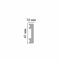 Молдинг из полистирола Decomaster Eco Line D162-1070 Дуб молочный 2900×41×10