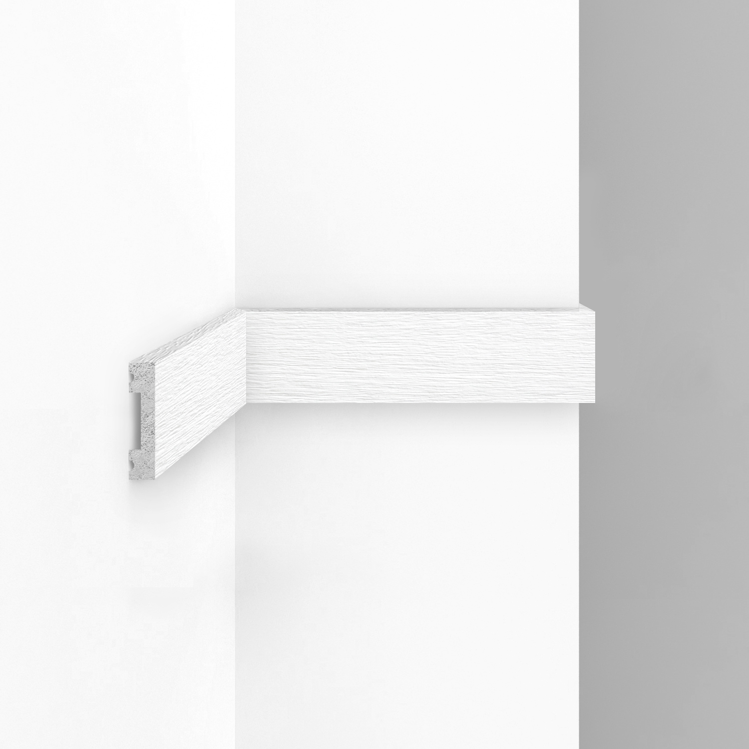 Молдинг из полистирола Decomaster Eco Line D162-70 Дуб белый 2900×41×10