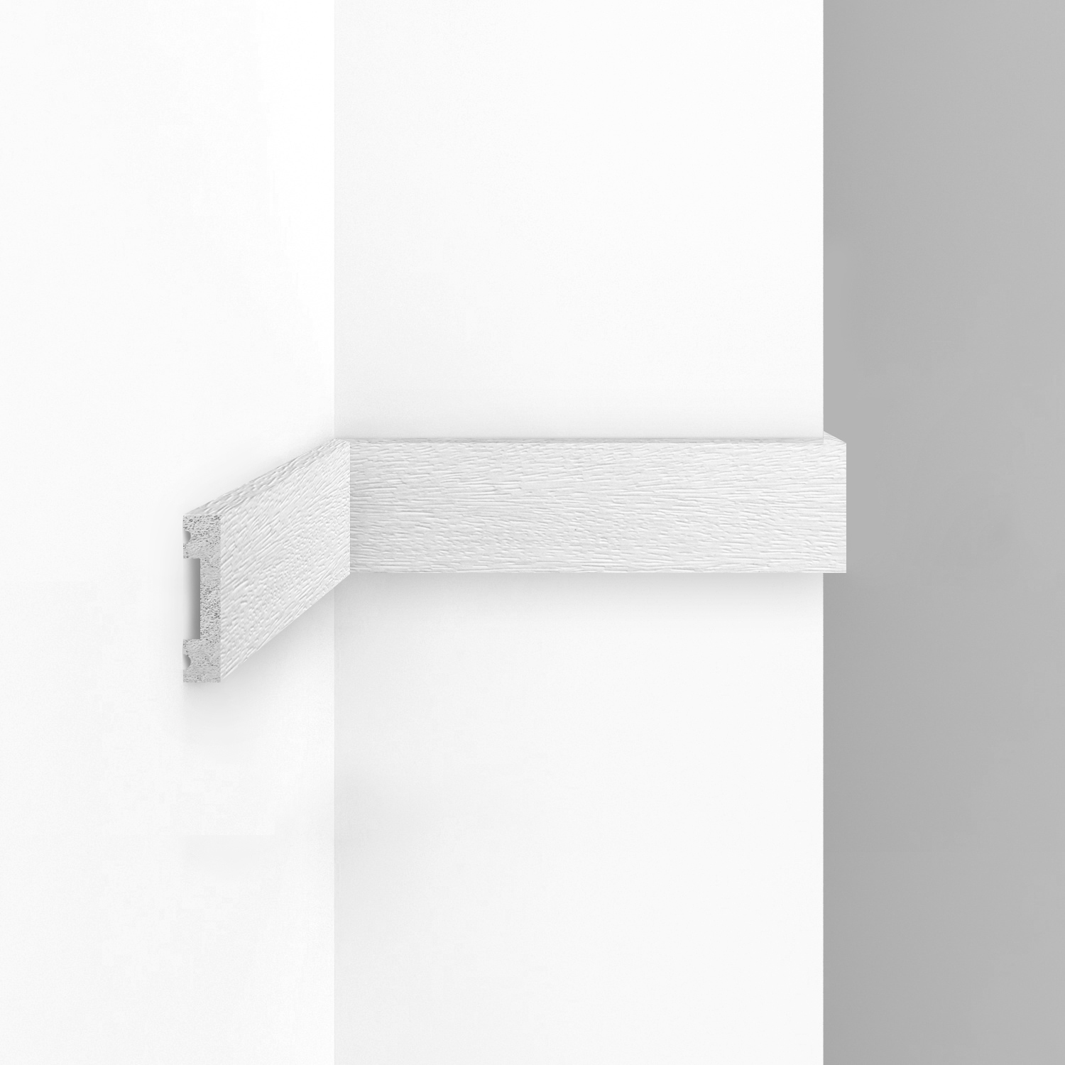 Молдинг из полистирола Decomaster Eco Line D162-84 Ясень белый 2900×41×10