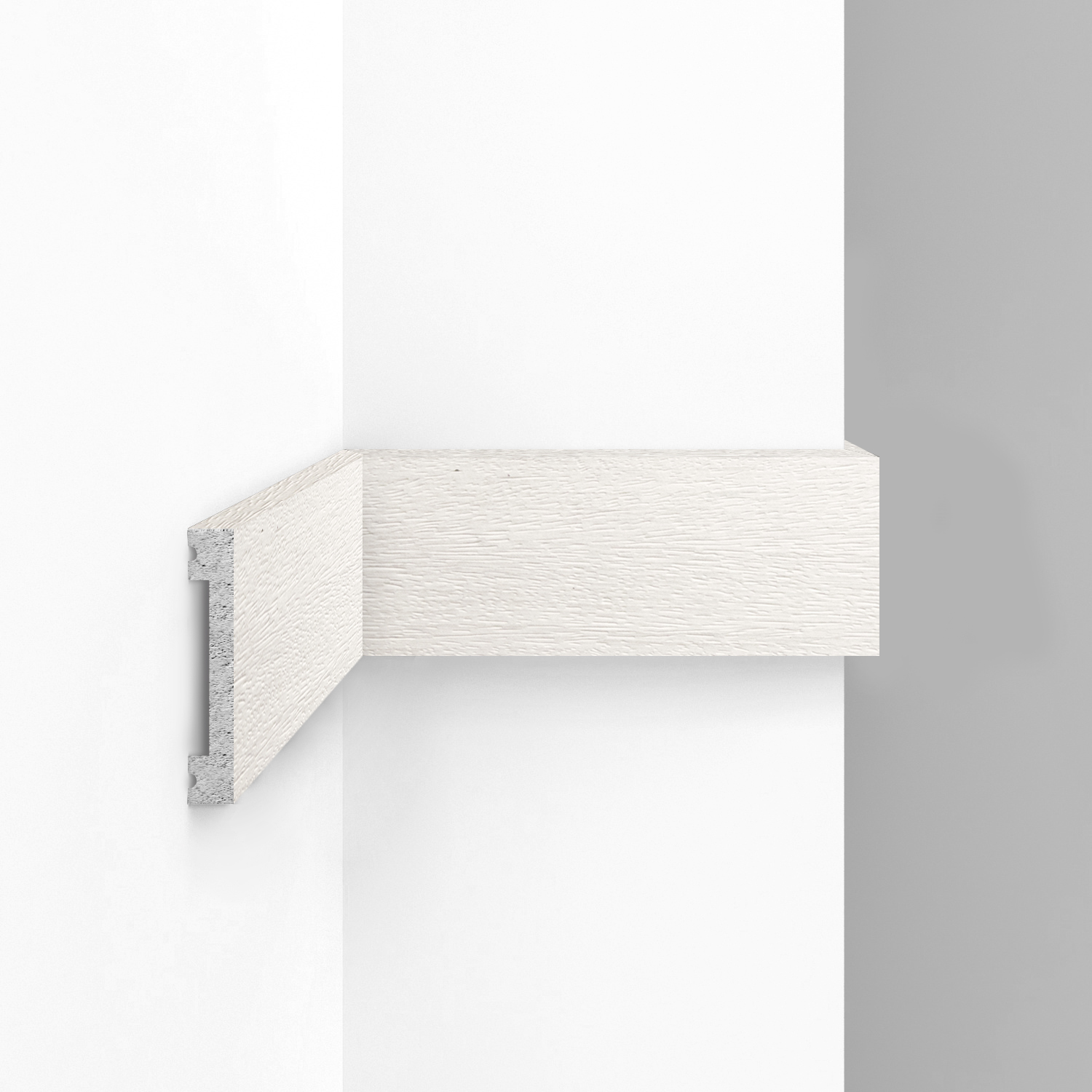 Молдинг из полистирола Decomaster Eco Line D157-1070 Дуб молочный 2900×66×13