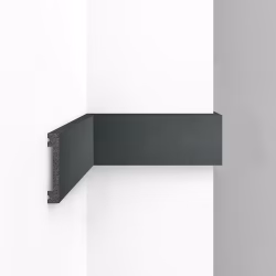 Молдинг из полистирола Decomaster Eco Line D157-112G Серый глянцевый 2900×66×13
