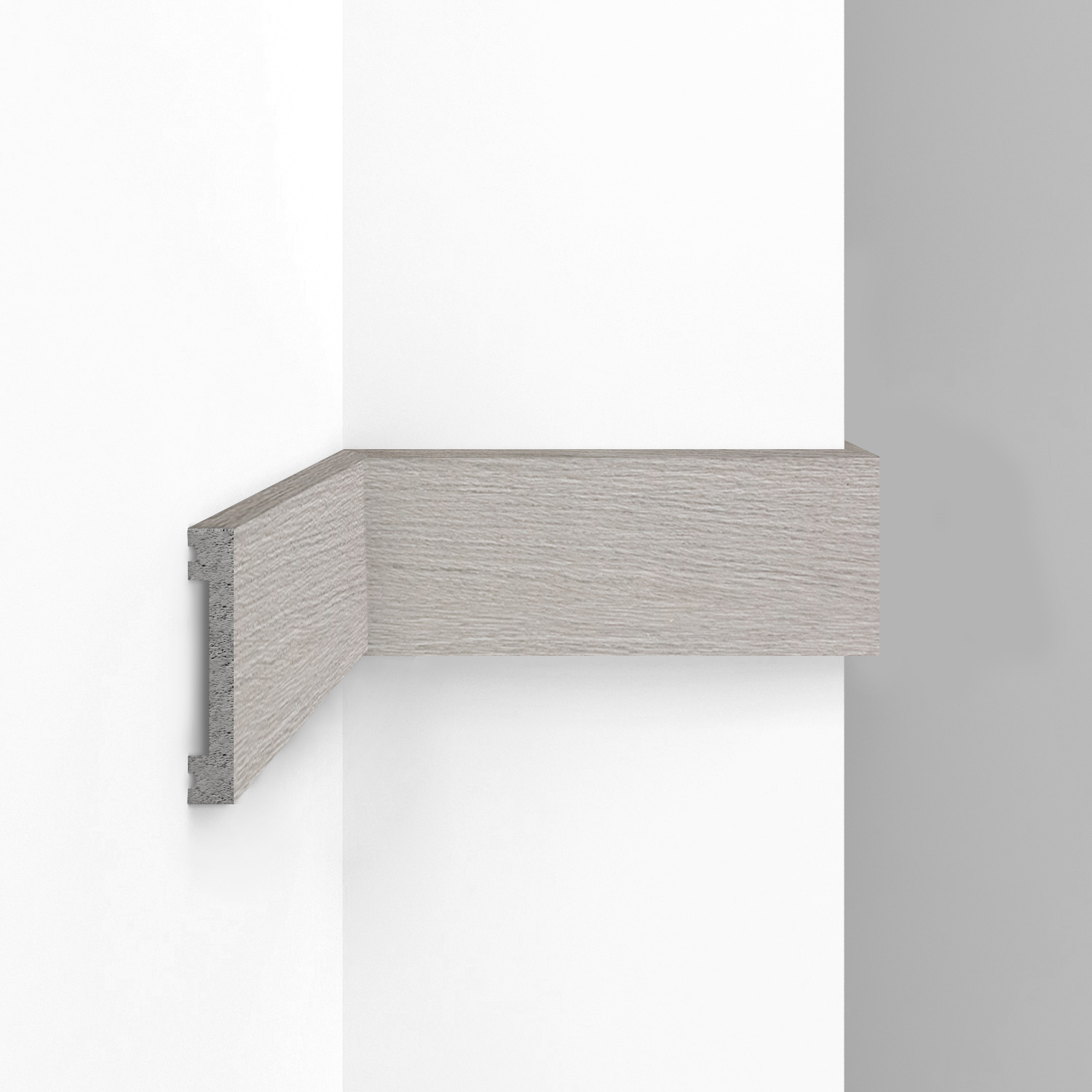 Молдинг из полистирола Decomaster Eco Line D157-77 Дуб капучино 2900×66×13