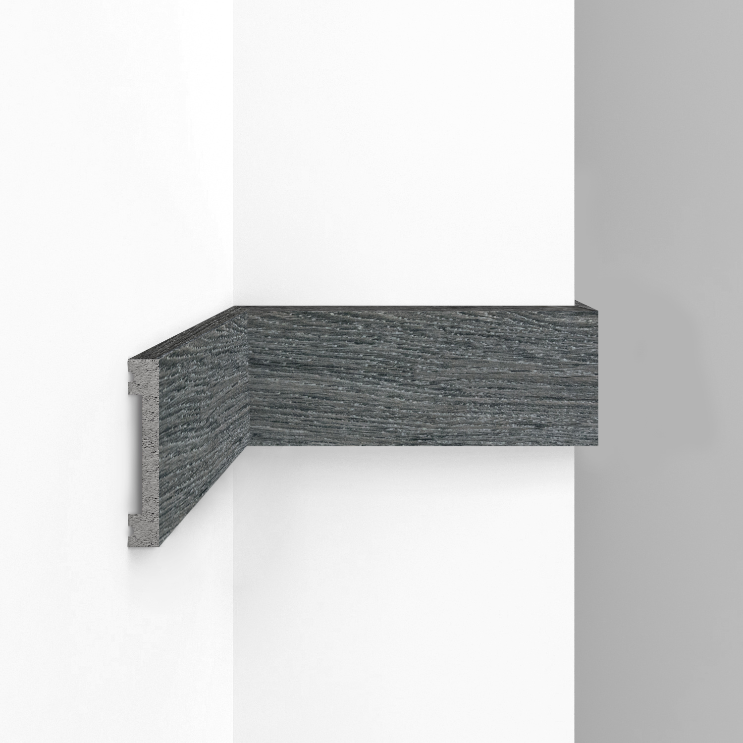 Молдинг из полистирола Decomaster Eco Line D157-87 Дуб титан 2900×66×13