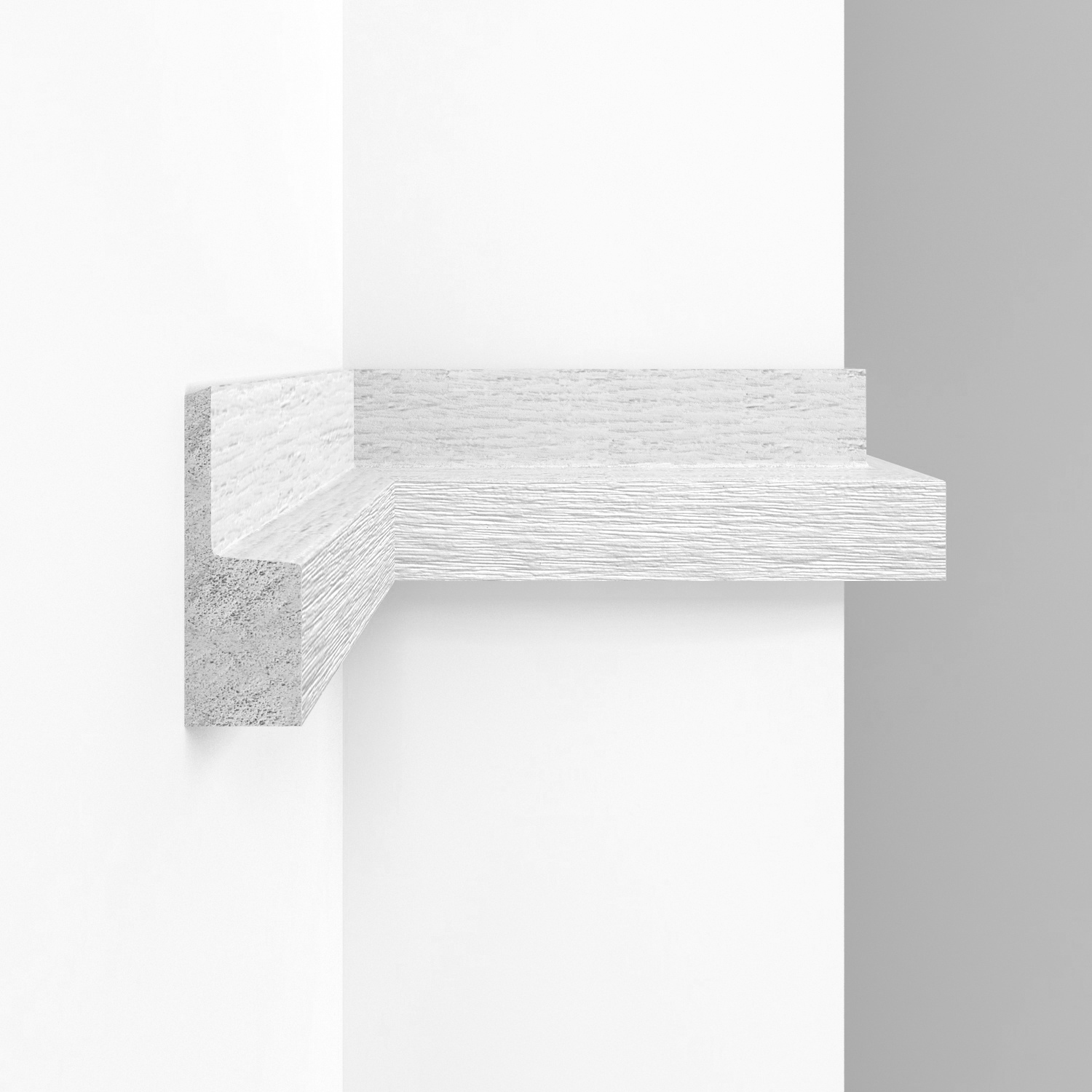 Финишный молдинг Decomaster Eco Line D305-84 Ясень белый 2900×61×21