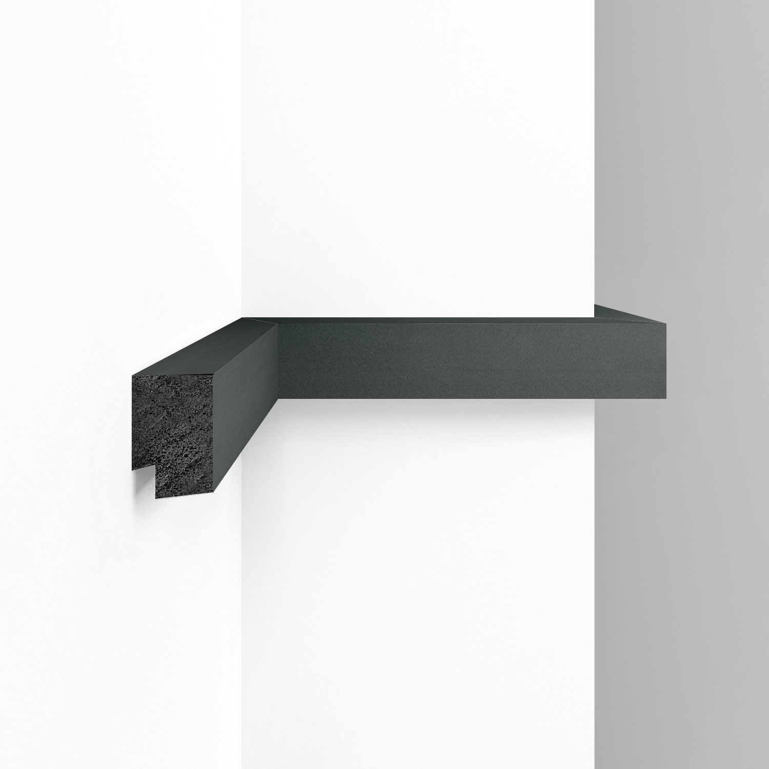 Финишный молдинг Decomaster Eco Line D405-112 Серый матовый 2900×31×21