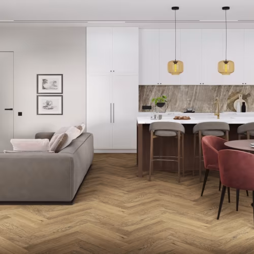 Кварцвиниловый SPC ламинат Damy Floor London Кембридж 200410EL-01 венгерская елка 615×123×4