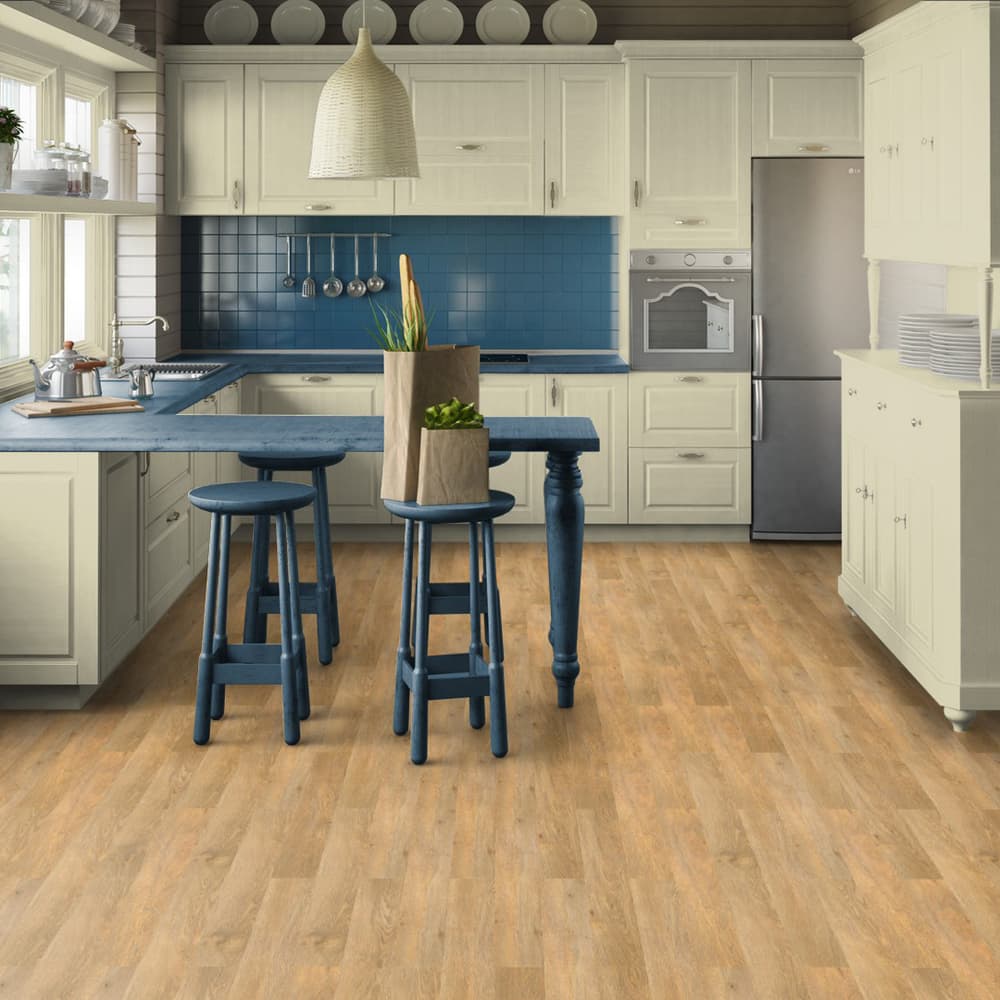 Кварцвиниловая плитка Tarkett Art Vinyl клеевая New Age Equilibre 914,4×152,4×2,1 фото в интерьере