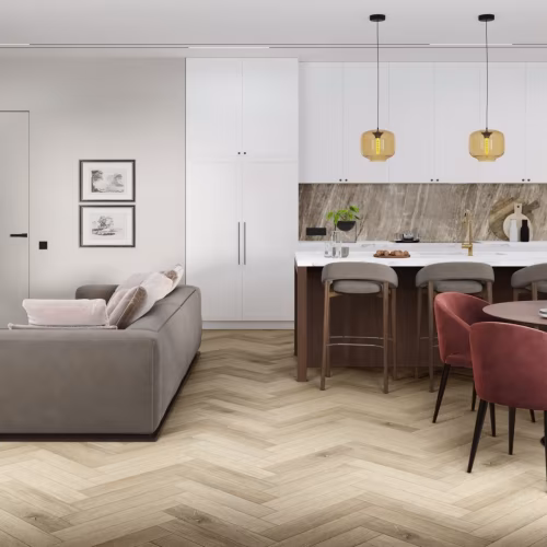 Кварцвиниловый SPC ламинат Damy Floor London Честер 200415EL-01 венгерская елка 615×123×4