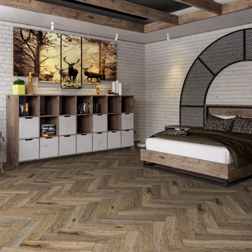 Кварцвиниловый SPC ламинат Damy Floor London Ковентри 190707EL-01 венгерская елка 615×123×4
