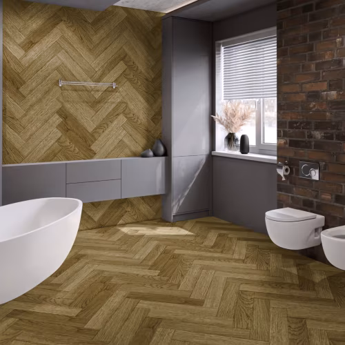 Кварцвиниловый SPC ламинат Damy Floor London Шеффилд 190902EL-07 венгерская елка 615×123×4