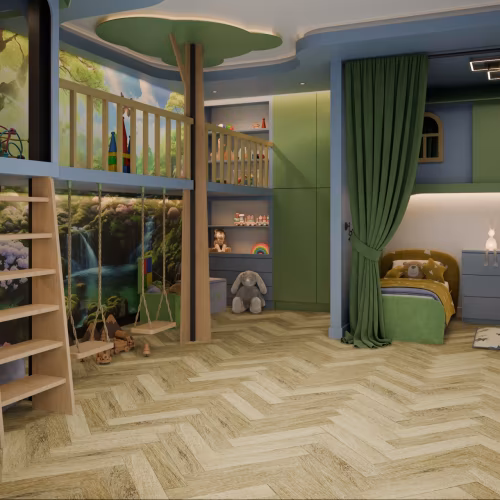 Кварцвиниловая плитка Damy Floor клеевая London LVT Эдинбург 191023EL-13-LVT венгерская елка 590×118×2,5