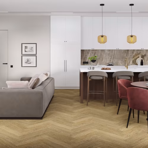 Кварцвиниловая плитка Damy Floor клеевая London LVT Эдинбург 191023EL-13-LVT венгерская елка 590×118×2,5