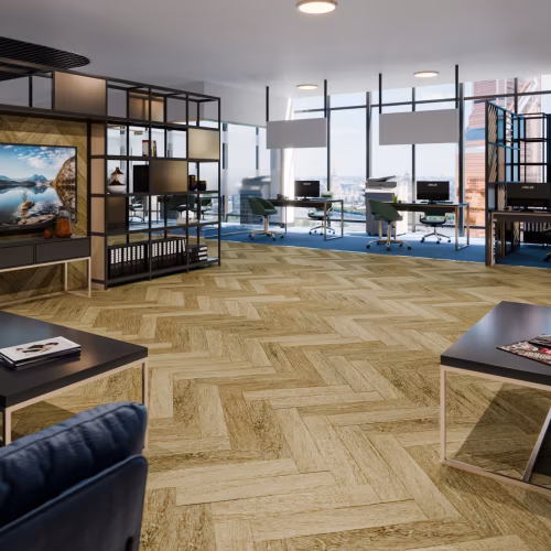 Кварцвиниловая плитка Damy Floor клеевая London LVT Эдинбург 191023EL-13-LVT венгерская елка 590×118×2,5