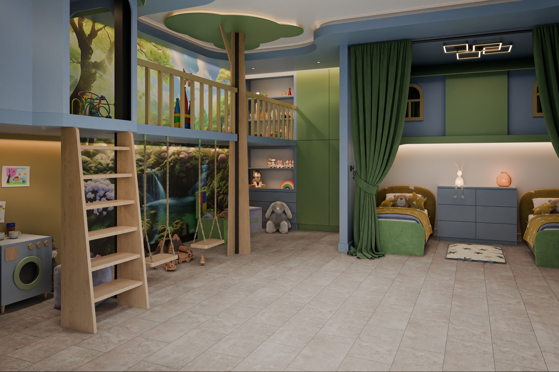 Кварцвиниловый SPC ламинат Damy Floor Ascent Strong Эйгер Eiger 3936-1-ST 610×305×5 фото в интерьере