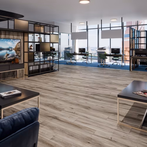 Кварцвиниловая плитка Damy Floor клеевая Family LVT Дуб Натуральный 6607-9-LVT 1227×187×2,5