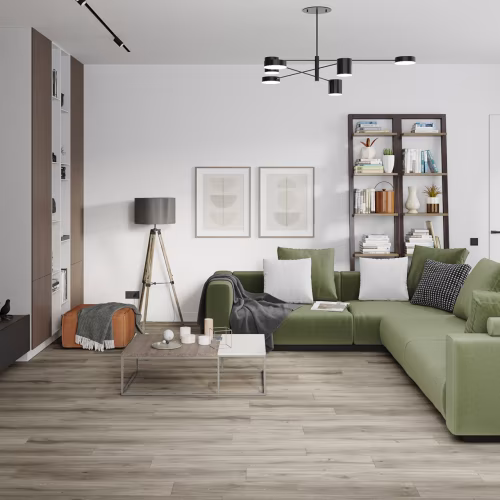 Кварцвиниловая плитка Damy Floor клеевая Family LVT Дуб Натуральный 6607-9-LVT 1227×187×2,5