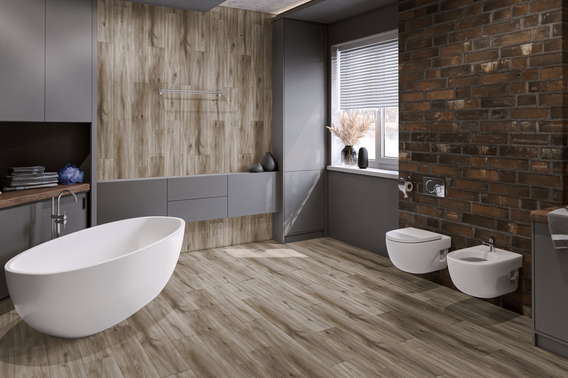 Кварцвиниловая плитка Damy Floor клеевая Family LVT Дуб Натуральный Natural Oak 6607-9-LVT 1227×187×2,5 фото в интерьере